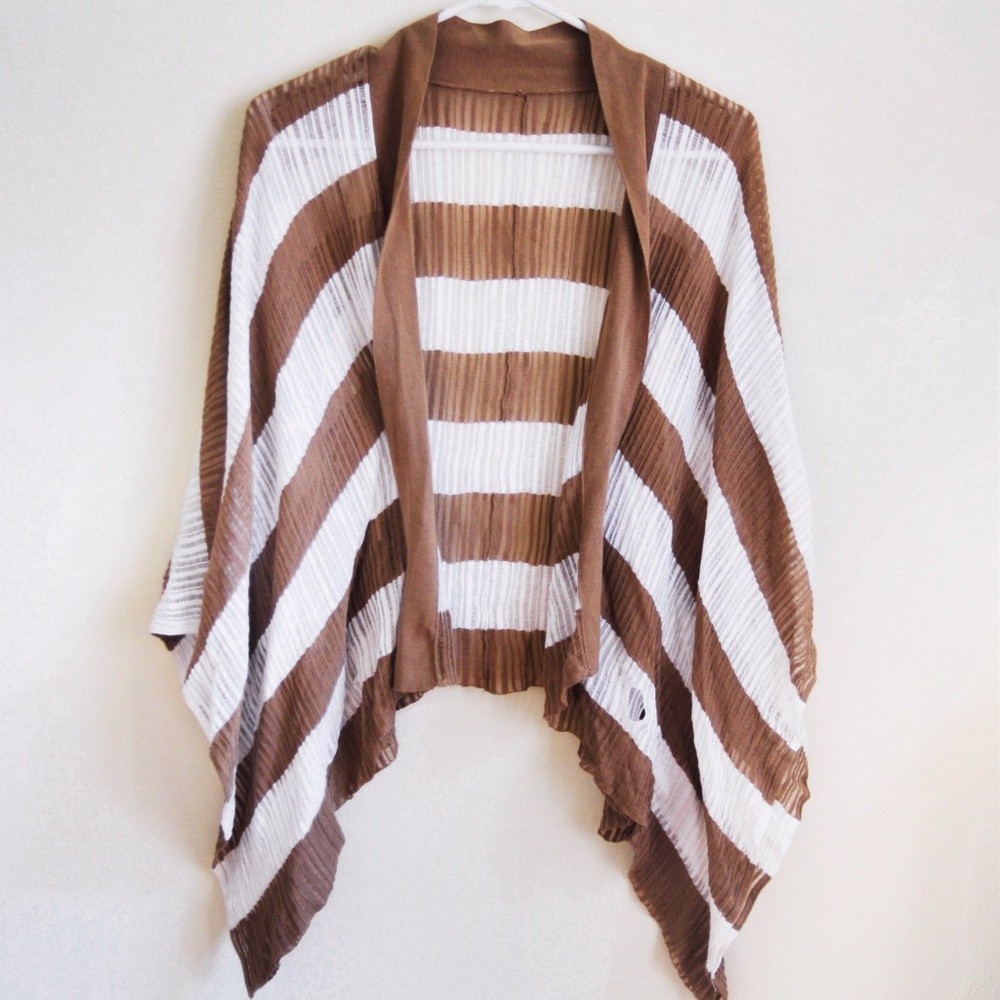 Striped Cape Cardigan